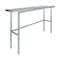 Amgood 18 in. x 60 in. Open Base Stainless Steel Metal Table WT-1860-RCB-Z - alternate 1